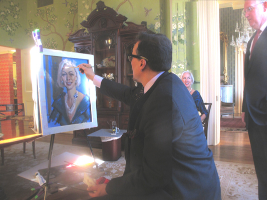 Pena Paints Portrait